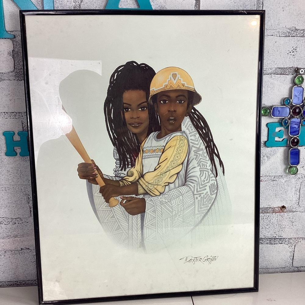 Dexter Griffin "Her Little League" Classic Art Signed Print Lithograph On Paper